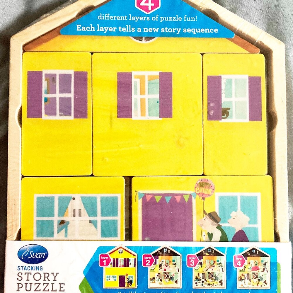 New Svan Learning Toy, Stacking Story Puzzles